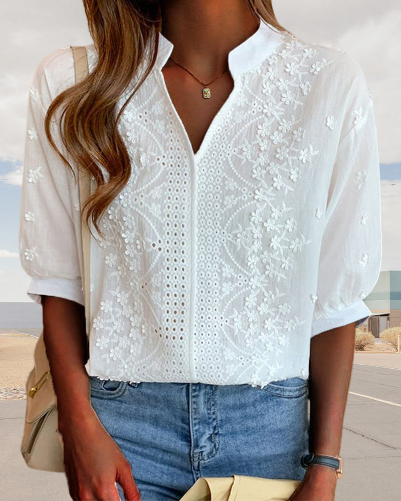 Annalieve | Elegante Blouse Met Pofmouwen